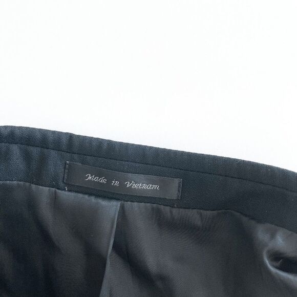 Calvin Klein Mens Suit Blazer Wool Jacket Work to Wear Black Size 44L - Picture 5 of 10